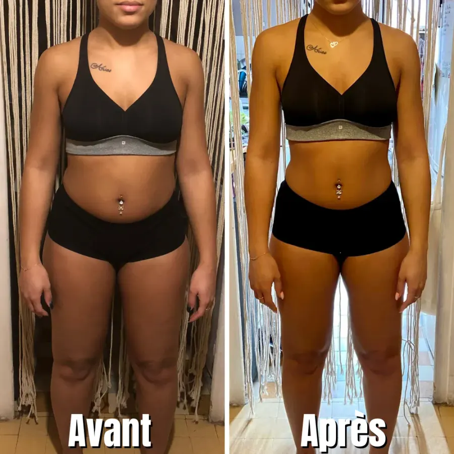 Transformation avant / après de Marie A.