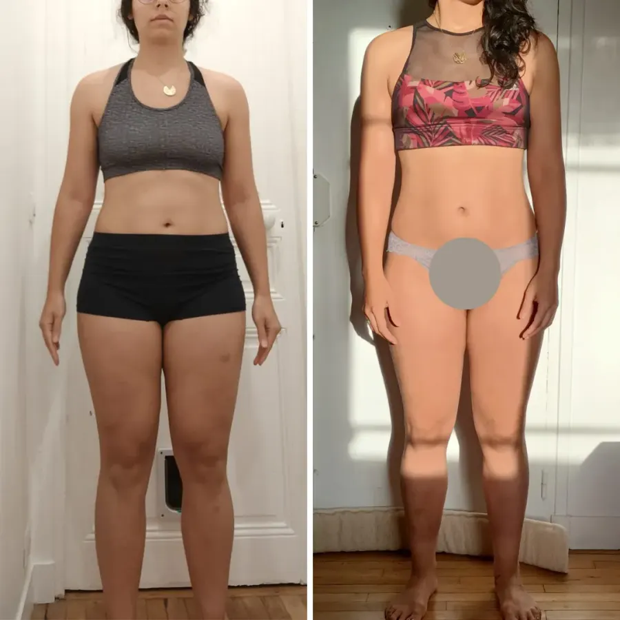 Transformation avant / après de Camélia