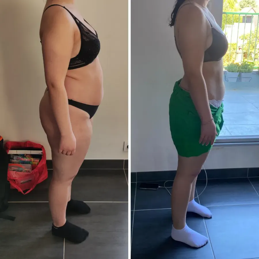 Transformation avant / après de Stecy