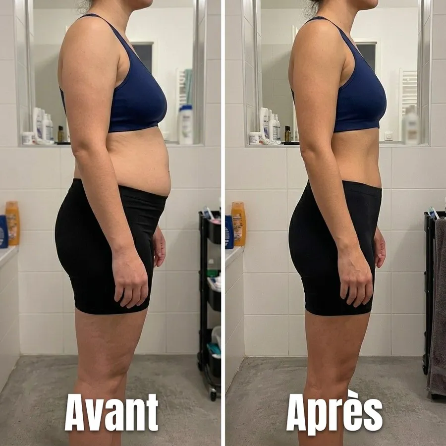 Transformation avant / après de une cliente